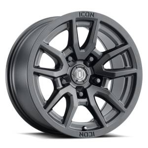 ICON - ICON Vector 5 17x8.5 5x150 25mm Offset 5.75in BS 110.1mm Bore Satin Black Wheel | 2617855557SB - Image 1