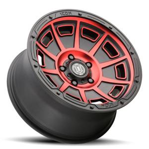 ICON - ICON Victory 17x8.5 6x135 6mm Offset 5in BS Satin Black w/Red Tint Wheel | 3017856350SBRT - Image 4