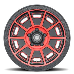 ICON - ICON Victory17x8.5 6x5.5 0mm Offset 4.75in BS Satin Black w/Red Tint Wheel | 3017858347SBRT - Image 7