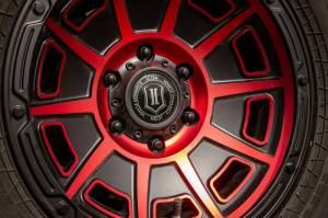 ICON - ICON Victory 17x8.5 6x120 0mm Offset 4.75in BS Satin Black w/Red Tint Wheel | 3017859447SBRT - Image 8