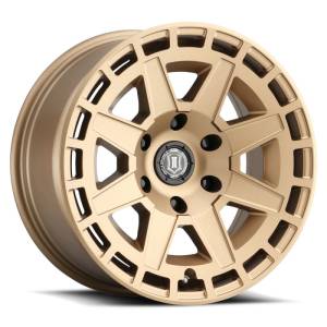 ICON Compass 17x8.5 5x5 -6mm Offset 4.5in BS Satin Brass Wheel | 3217857345BS
