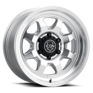ICON Nuevo 17 X 8.5 6 X 5.5 0mm Offset 4.75in BS Silver Machined | 8117858347SM