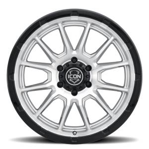 ICON - ICON Alloys Cajon 20x9 / 5x5 / -12mm / 4.5in BS Silver Machined Wheel w/ GB Lip | 8320907345SMGB - Image 2