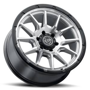 ICON - ICON Alloys Cajon 20x9 / 6x5.5 / 16mm / 5.625in BS Silver Machined Wheel w/ GB Lip | 8320909056SMGB - Image 3