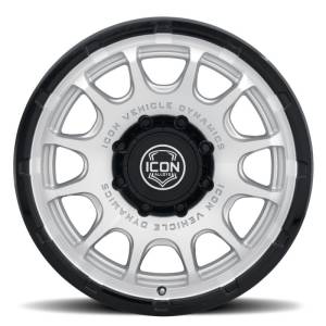 ICON - ICON Alloys Rancho 20x9 / 8x6.5 / 12mm / 5.5in BS Silver MACH w/ Gloss Black Lip | 8420908055SMGB - Image 2