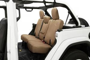 Seat Covers - Jeep '18-2023 Wrangler JL 4-Door; Exc. 4XE; Rear w/ Fold Down Arm Rest (Tan) | 29291-04 - Image 2
