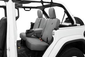 Seat Covers - Jeep '18-2023 Wrangler JL 4-Door; Exc. 4XE; Rear w/ Fold Down Arm Rest (Charcoal) | 29291-09 - Image 1