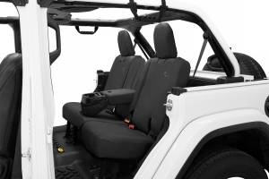 Seat Covers - Jeep '18-2023 Wrangler JL 4-Door; Exc. 4XE; Rear w/ Fold Down Arm Rest (Black Diamond) | 29291-35 - Image 1
