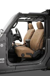 Seat Covers - Jeep '18-26 Wrangler JL 2-Door; Front (Tan) | 29293-04 - Image 1