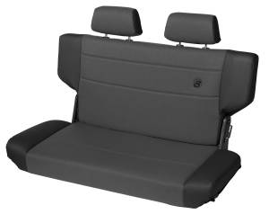 Trailmax II Fold-N-Tumble Seat - Jeep '97-06 Wrangler TJ; Rear (Center Fabric Insert; Black Denim) | 39439-15