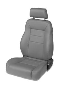 Trailmax II Pro Seat - Jeep '76-86 CJ7 / 87-95 Wrangler YJ / '97-06 Wrangler TJ; Front Passenger Side (All Vinyl; Charcoal/Gray) | 39450-09 - Image 1