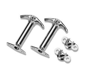 Hood Latches - Jeep '41-49 CJ2 / '49-66 CJ3 / '55-83 CJ5 / '56-75 CJ6 / '76-86 CJ7 / '87-95 Wrangler YJ (Chrome; Boxed) | 51294-00
