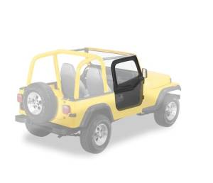 Bestop - Upper Fabric Doors - Jeep '88-95 Wrangler YJ (Rounded Upper Corner, Black Crush) | 51780-01 - Image 1