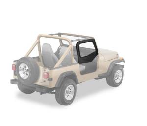 Bestop - Upper Fabric Doors - Jeep '88-95 Wrangler YJ (Rounded Upper Corner, Black Denim) | 51780-15 - Image 1