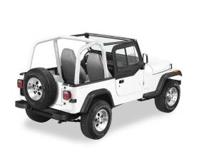 Bestop - Upper Door Sliders - Jeep '97-06 Wrangler TJ (Black Denim; Dual Sliding Window) | 51787-15 - Image 1