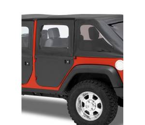 Full Fabric Doors - Jeep '07-18 Wrangler JK 4-Door; (Rear Doors; Black Twill) | 51799-17