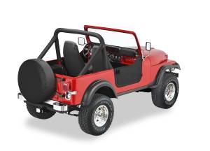Lower Fabric Doors - Jeep '80-86 CJ7 / '87-95 Wrangler YJ (Black Denim) | 53038-15