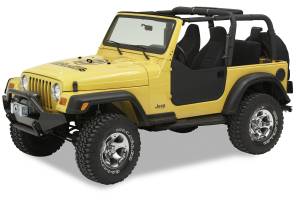 Lower Fabric Doors - Jeep '97-06 Wrangler TJ (Black Denim) | 53039-15