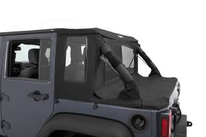 Bestop - Halftop Soft Top - Jeep '07-18 Wrangler JK 4-Door (Premium Black Twill) | 53901-17 - Image 9