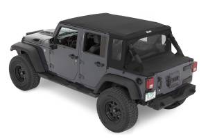 Bestop - Halftop Soft Top - Jeep '07-18 Wrangler JK 4-Door (Black Diamond) | 53901-35 - Image 2