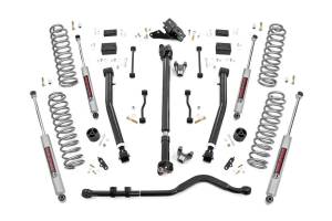 Rough Country - 3.5 Inch Lift Kit - Adj Lower - FR D/S - Jeep Wrangler Unlimited 4WD (18-23) | 65531