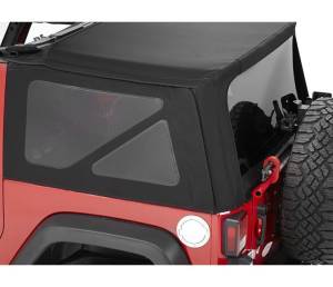 Window Set - Jeep '07-18 Wrangler JK 2-Door (Premium Black Twill, Fits Supertop 54822 or Replace-A-Top 79846) | 58442-17