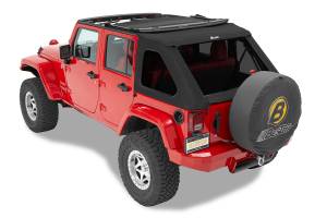 Replace-A-Top For Trektop - Jeep '07-18 Wrangler JK 4-Door (Premium Black Twill; Tinted Windows; No Door Skins Included) | 59723-17