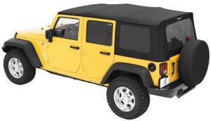 Replace-A-Top For OEM - Jeep '07-09 Wrangler JK 4-Door (Black Diamond Sailcloth; Tinted Windows; No Door Skins Included) | 79137-35