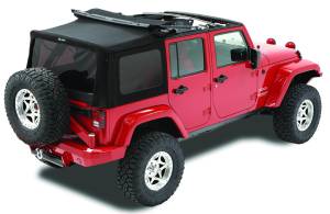 Replace-A-Top For OEM - Jeep '10-18 Wrangler JK 4-Door (Premium Black Twill; Tinted Windows; No Door Skins Included) | 79847-17