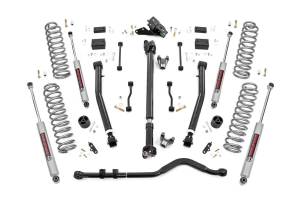 Rough Country - 3.5 Inch Lift Kit - Adj Lower - FR D/S - Jeep Wrangler Unlimited Rubicon (18-23) | 69131