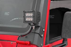 Rough Country - LED Light Mount - Lower A-Pillar - Pod - Jeep Wrangler TJ (97-06)/Wrangler Unlimited (04-06) | 70046