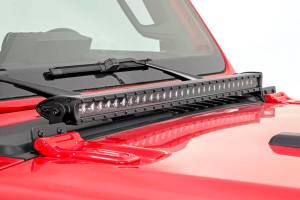 Rough Country - LED Light Kit - Hood Mount - 30 in. Black Single Row - Jeep Gladiator JT/Wrangler JL (18-25) | 70054 - Image 4