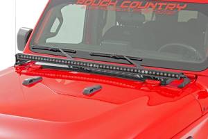 Rough Country - Rough Country - LED Light Kit - Cowl Mount - 50 in. Black Single Row - Jeep Gladiator JT/Wrangler JL (18-25) | 70057 - Image 2
