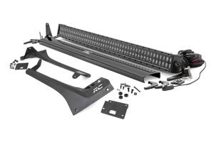 Rough Country - LED Light Kit - Windshield Mount - 50 in. BLK Dual Row - Jeep Gladiator JT/Wrangler JL (18-25) | 70069