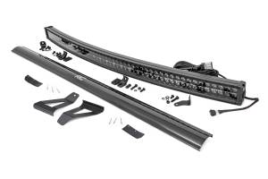 Rough Country - LED Light Kit - Windshield Mount - 50 in. BLK Dual Row - White DRL - Jeep Cherokee XJ (84-01) | 70074 - Image 1