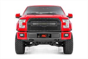 Rough Country - Rough Country - Mesh Grille - 30 in. Dual Row LED - Black - Amber DRL - Ford F-150 (15-17) | 70193BDA - Image 5