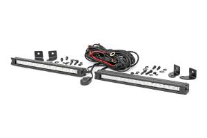Rough Country - 10 Inch Chrome Series LED Light Bar - Slim Line - Pair | 70410A
