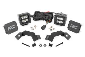 Rough Country - LED Light Kit - Ditch Mount - 2 in. Black Pair - Spot - Toyota Land Cruiser (24-25) | 72112