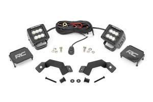 Rough Country - Rough Country - LED Light Kit - Ditch Mount - 2 in. Black Pair - Flood - Toyota Land Cruiser (24-25) | 72113 - Image 1