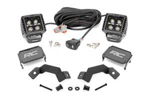 Rough Country - LED Light Kit - Ditch Mount - 2 in. Black Pair - White DRL - Toyota Land Cruiser (24-25) | 72114 - Image 1