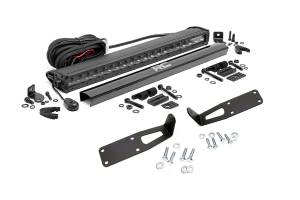 Rough Country - LED Light Kit - Bumper Mount - 20 in. Black Single Row - Ram 2500/3500 (10-18) | 70568BL