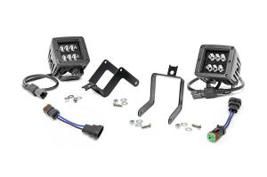 Rough Country - LED Light Kit - Fog Mount - 2 in. Black Pair - Ford F-250/F-350 Super Duty (11-16) | 70622