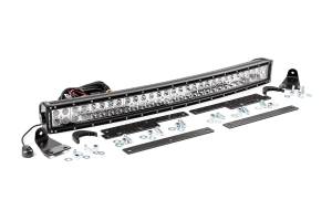 Rough Country - LED Light Kit - Behind Grille Mount - 30 in. Black Dual Row - White DRL - Chevy Silverado 1500 (14-15) | 70624