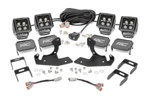 Rough Country - LED Light Kit - Fog Mount - 2 in. Black Pair - Amber DRL - Chevy Silverado 2500 HD/3500 HD (11-14) | 70628DRLA