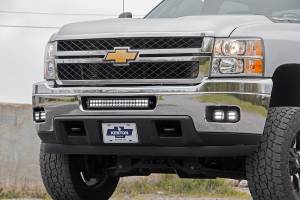 Rough Country - Rough Country - LED Light Kit - Fog Mount - 2 in. Black Pair - Amber DRL - Chevy Silverado 2500 HD/3500 HD (11-14) | 70628DRLA - Image 3