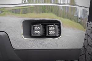 Rough Country - Rough Country - LED Light Kit - Fog Mount - 2 in. Black Pair - Amber DRL - Chevy Silverado 2500 HD/3500 HD (11-14) | 70628DRLA - Image 5