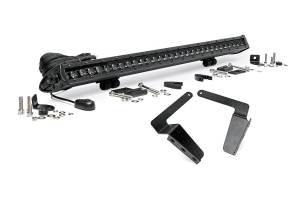 Rough Country - LED Light Kit - Bumper Mount - 30 in. Black Single Row - Toyota Tundra (14-21) | 70657 - Image 1