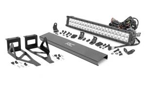 Rough Country - LED Light Kit - Bumper - 20 in. Chrome Dual Row - Amber DRL - Ford F-250/F-350 Super Duty (05-07) | 70664DRLA