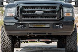 Rough Country - Rough Country - LED Light Kit - Bumper - 20 in. Chrome Dual Row - Amber DRL - Ford F-250/F-350 Super Duty (05-07) | 70664DRLA - Image 2