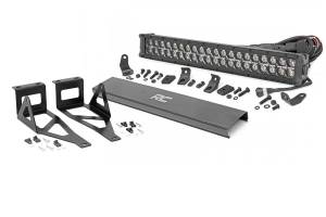 Rough Country - LED Light Kit - Bumper Mount - 20 in. Black Dual Row - White DRL - Ford F-250/F-350 Super Duty (05-07) | 70665DRL
